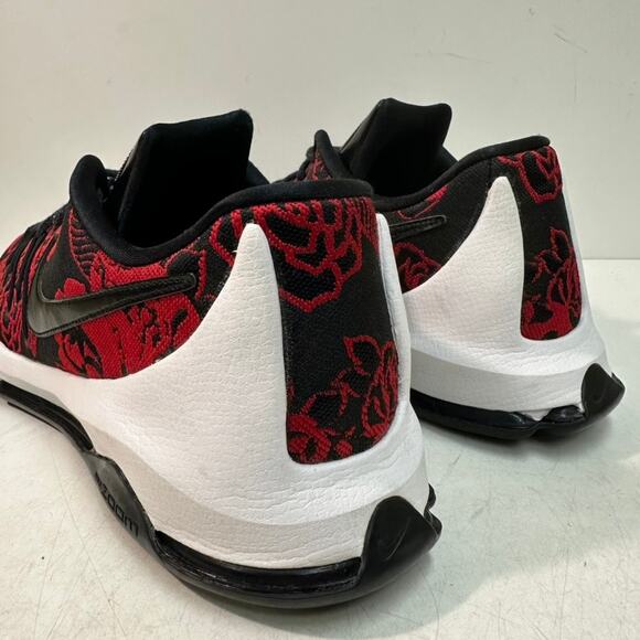 Nike KD 8 EXT Floral Finish Red Black Kevin Durant Basketball Sneaker Bred 12.5 - Picture 8 of 10